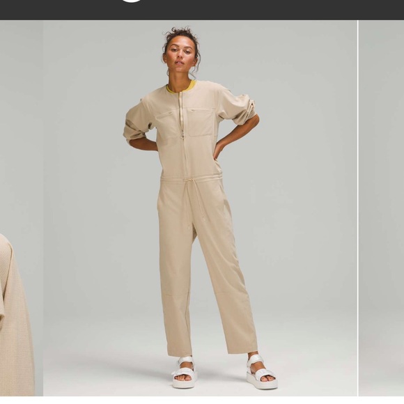 189-$65 *FREE SHIPPING* Lululemon Ventlight Zippered Jumpsuit Tidewater Teal 10 - Picture 4 of 4